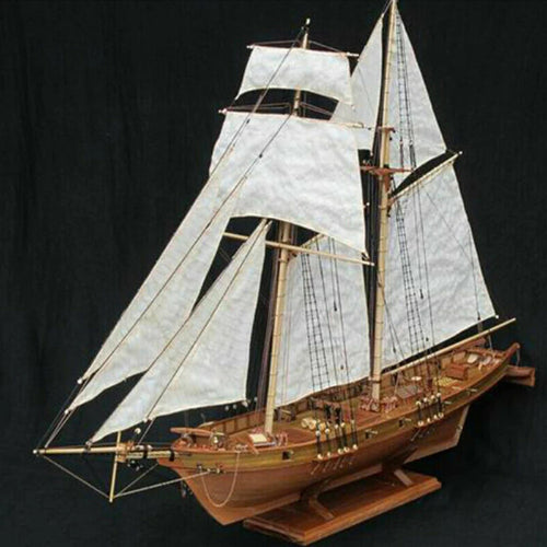 Handmade Wooden Sailboat Ship Kit, Build & Display A Stunning Model