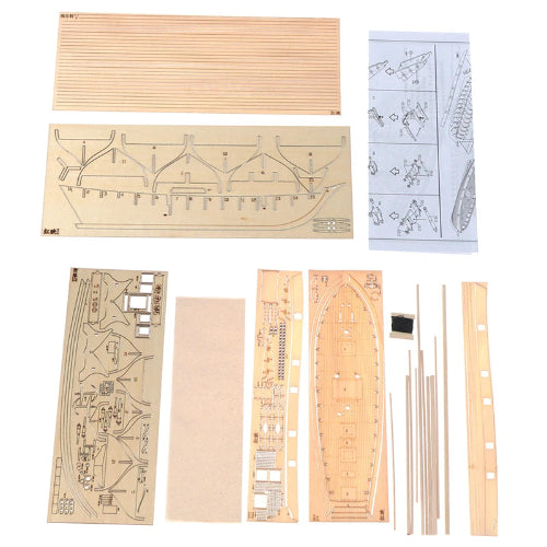 Handmade Wooden Sailboat Ship Kit, Build & Display A Stunning Model