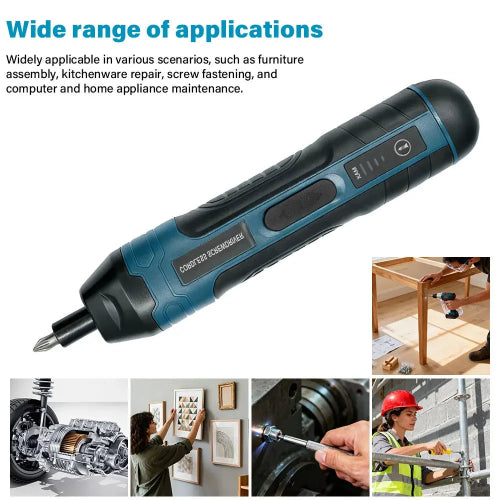 Cordless Electric Screwdriver Set, Lightweight  Rechargeable & Ready for Any Job