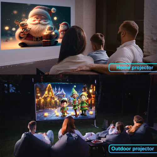 4K Android 11 Projector, Native 1080P Home Cinema, Portable Smart Projector