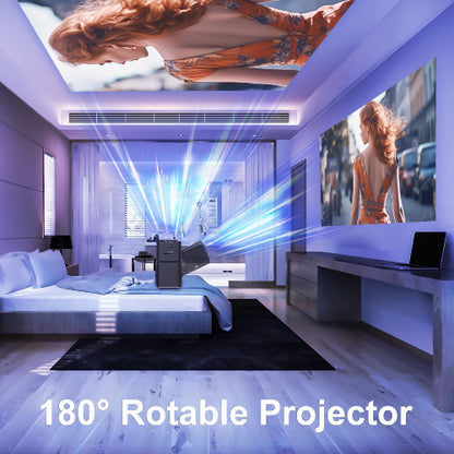 4K Android 11 Projector, Native 1080P Home Cinema, Portable Smart Projector