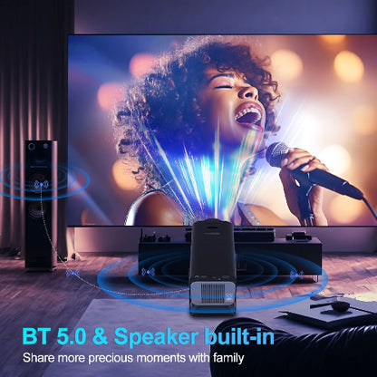 4K Android 11 Projector, Native 1080P Home Cinema, Portable Smart Projector