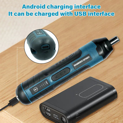Cordless Electric Screwdriver Set, Lightweight  Rechargeable & Ready for Any Job
