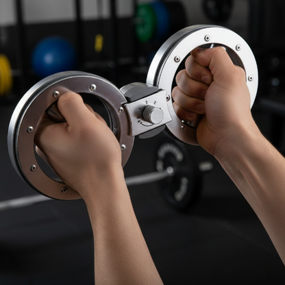 Close-Up Grip with Gym Background