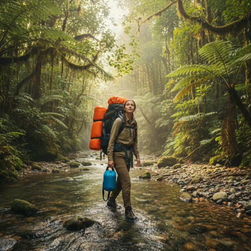 Hiking with Dry Bag