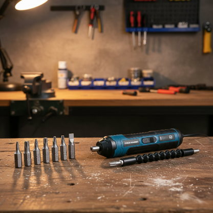 Screwdriver Set on Workshop Workbench